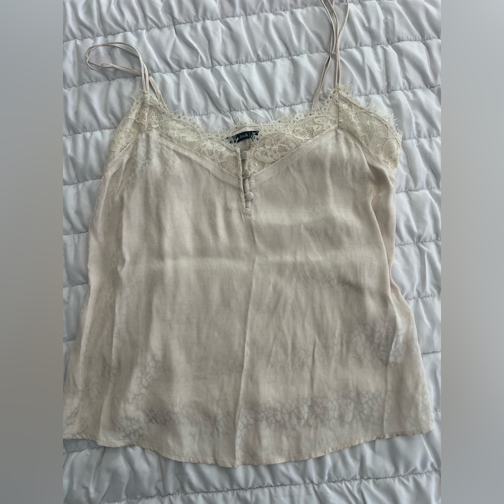 Abercrombie & Fitch Cream Lace Spaghetti Strap Camisole